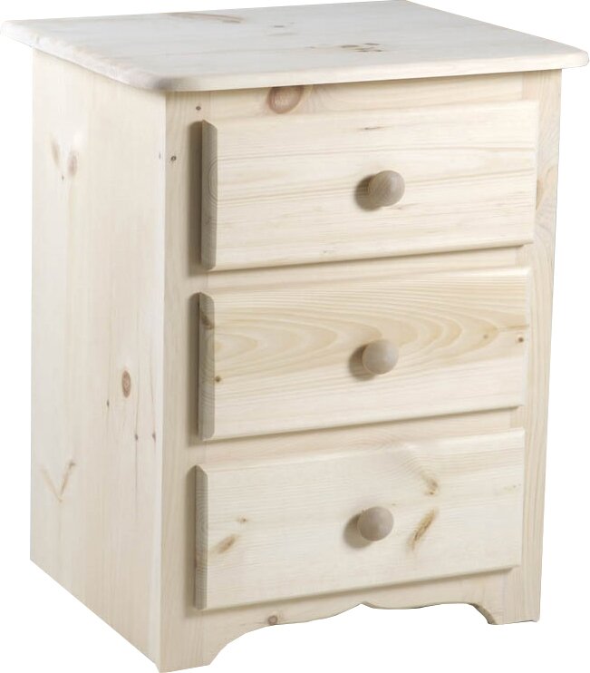 Unfinished pine on sale wood nightstand